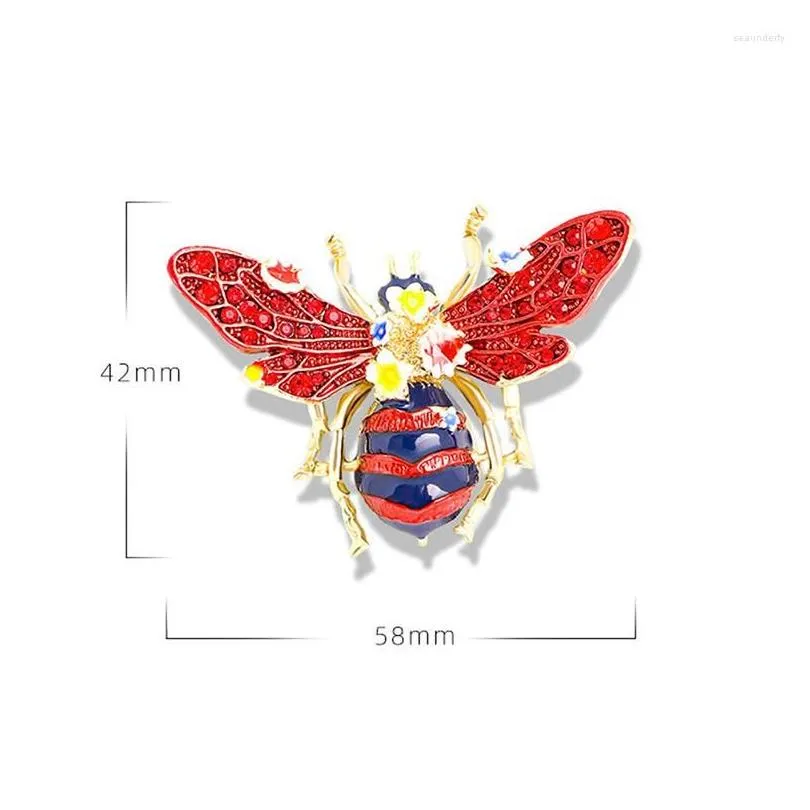 Brooches Enamel Insect Bee For Women Men Pins Brooche Banquet Gift Hat Scarf Collar Cuff