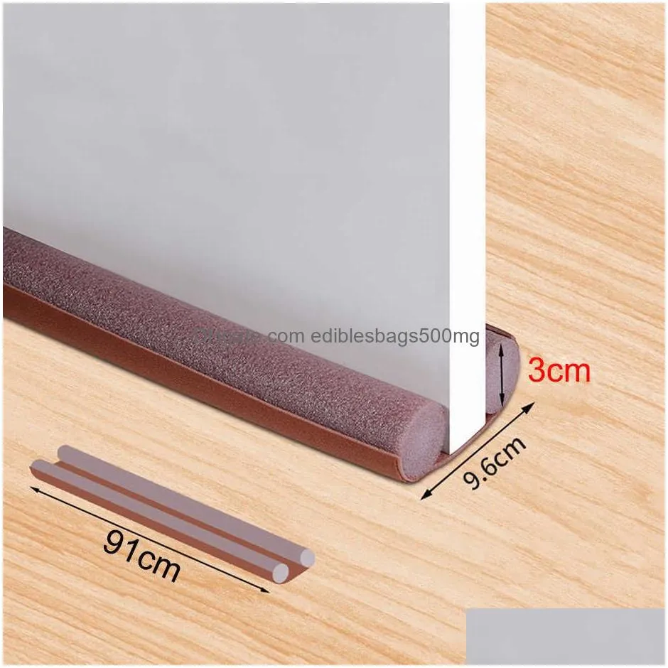  door bottom seal strip flexible wind noise reduction stopper under door sealing blocker door weatherstrip with 3cm foam