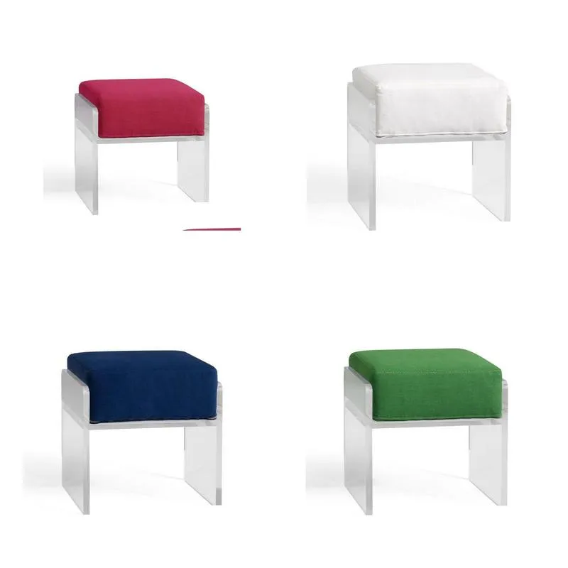 Modern clear acrylic stools 3/4