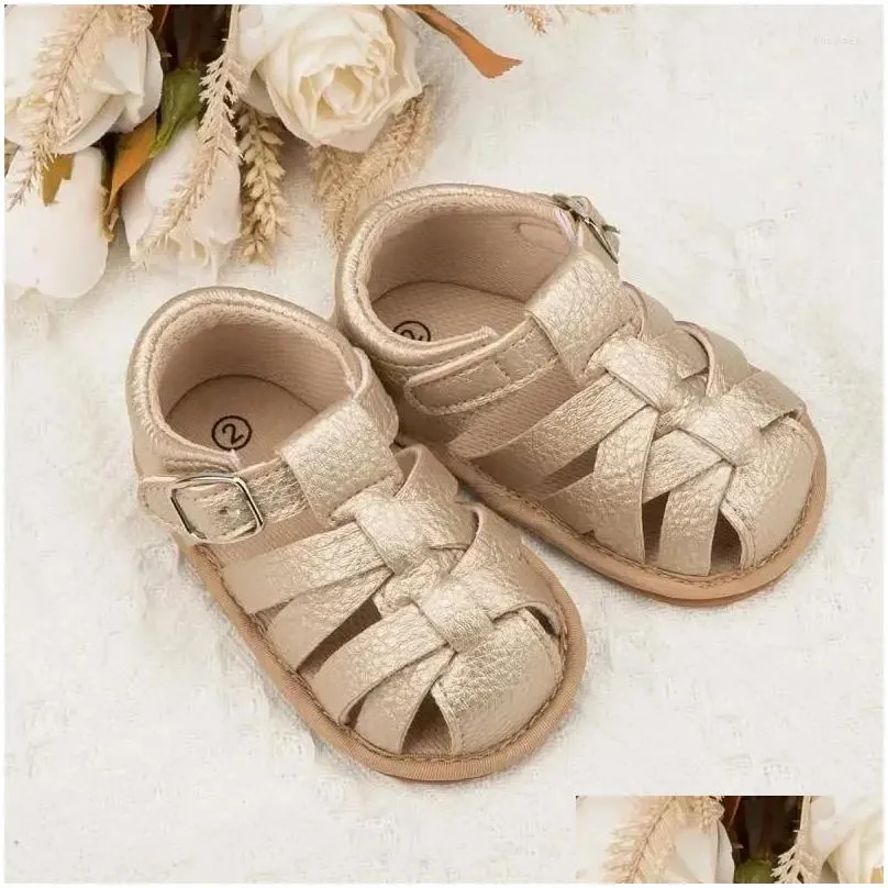 Sandals Baby Summer Infant Boy Girl Shoes Rubber Soft Sole Non-Slip Toddler First Walker Crib Born