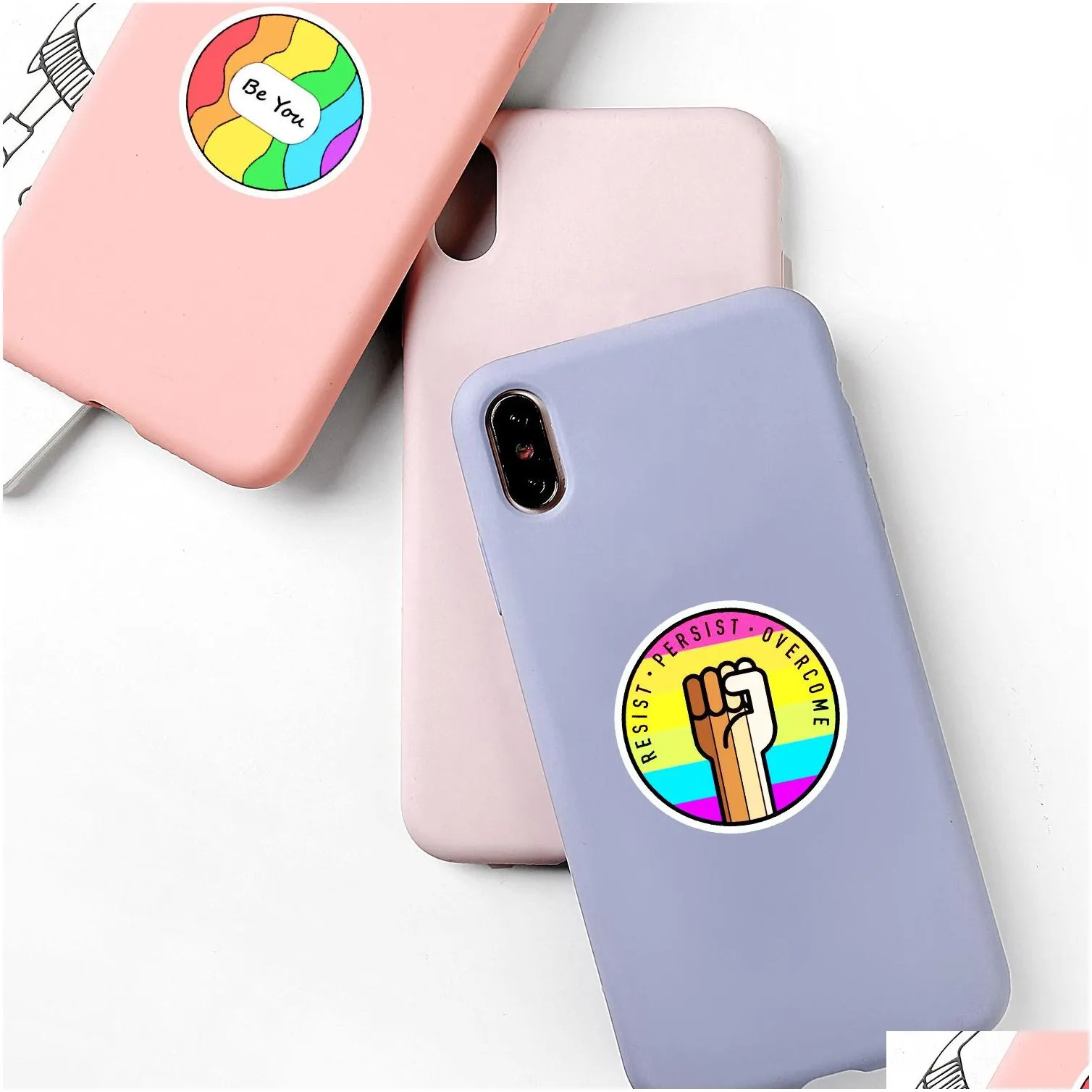 Cartoon Movie Stickers 50Pcs/Bag Rainbow Iti Sticker Notebook Computer Mobile Phone Decoration Waterproof Hand Book Wholesale Toys For Dhtw5