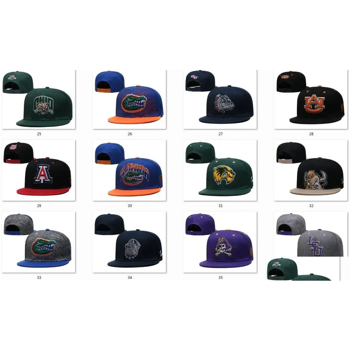 Snapback Hats College Team Caps Mix Match Order All Top Quality Hat Sports Snapbacks Cap 40 Styles