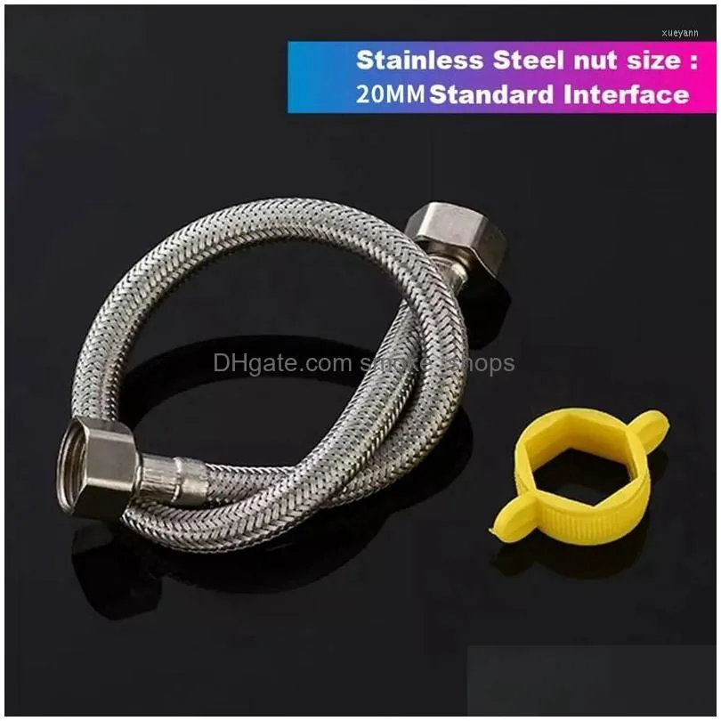 toilet seat covers stainless steel 304 braided high pressure flexible water hose connector tube inlet valve for kitchen basin