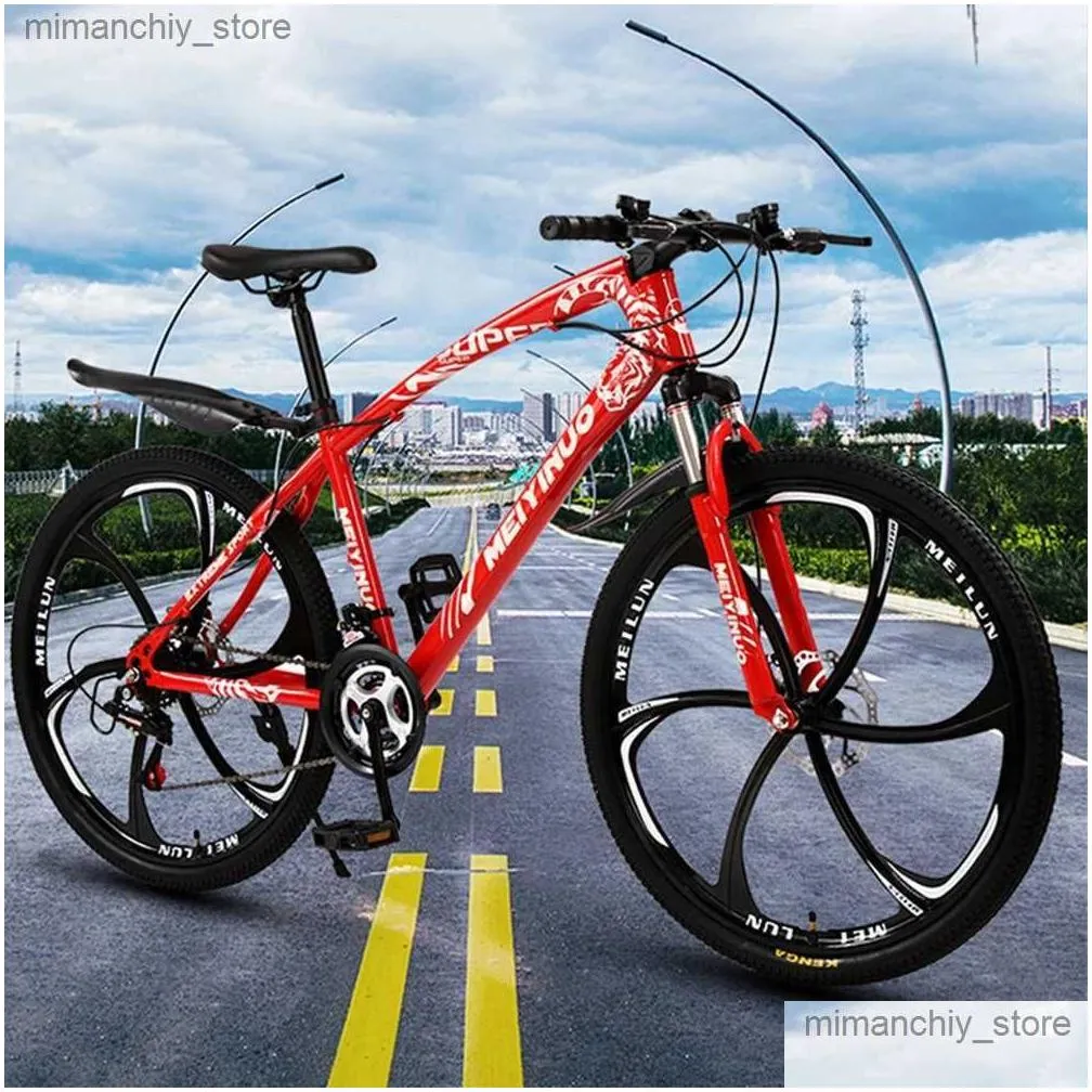 Bikes 26 Inches Bicycle Mountainous Region Bikes 21 24 27 Speed Foot Pedal Vehicle Adult Damping Disc Brake Domineering Q231030