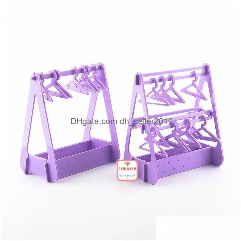 Decorative Objects & Figurines Decorative Objects Figurines Creative Earring Display Stand Coat Hanger Rack Style Necklace Jewelry Sto Dhtbi