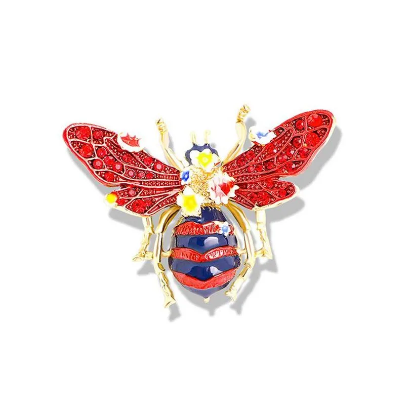 Brooches Enamel Insect Bee For Women Men Pins Brooche Banquet Gift Hat Scarf Collar Cuff