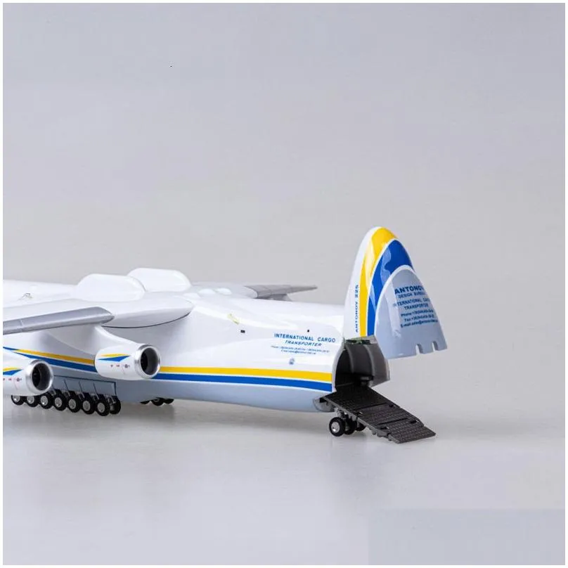 Aircraft Modle Aircraft Modle 42Cm 1/200 Antonov An-225 An225 Mriya Transport Airplane Resin Plastic Replica Model Toy Adt Fans Collec Dh4Tg