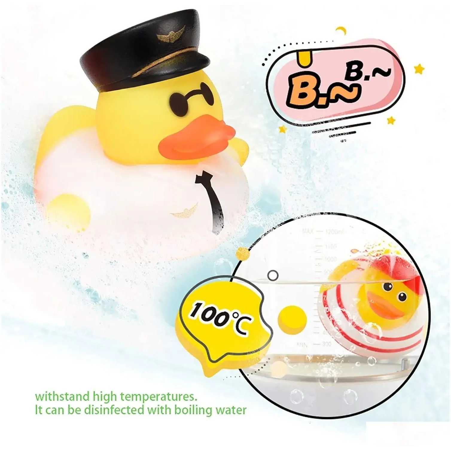 Bath Toys Bath Toys 5 20 Pack Rubber Duck Bk Assorted Kids Birthday Gifts Baby Shower Party For Cake Decorating 230325 Drop Delivery B Dhpug