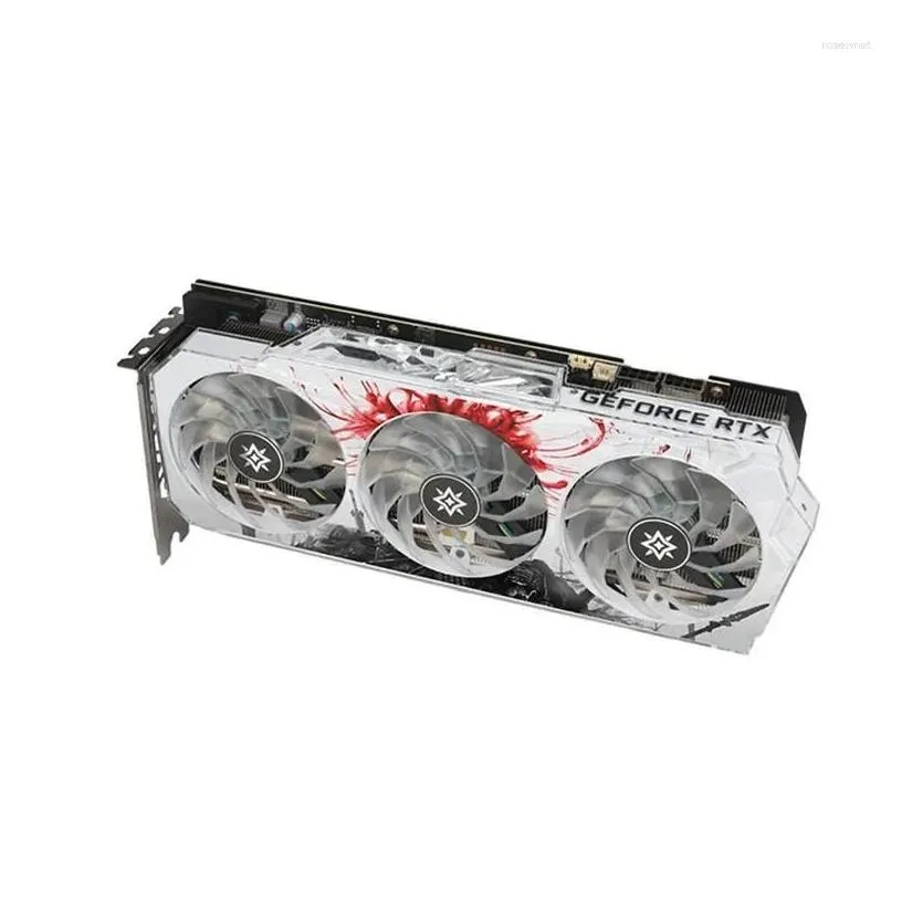 Graphics Cards Galax Rtx 3070 Ti Boomsrar Oc 8G Nvidia Gddr6X/G6X Computer Card Video For Pc Pcie4.0 256Bit 8 8Pin Gaming Drop Deliver