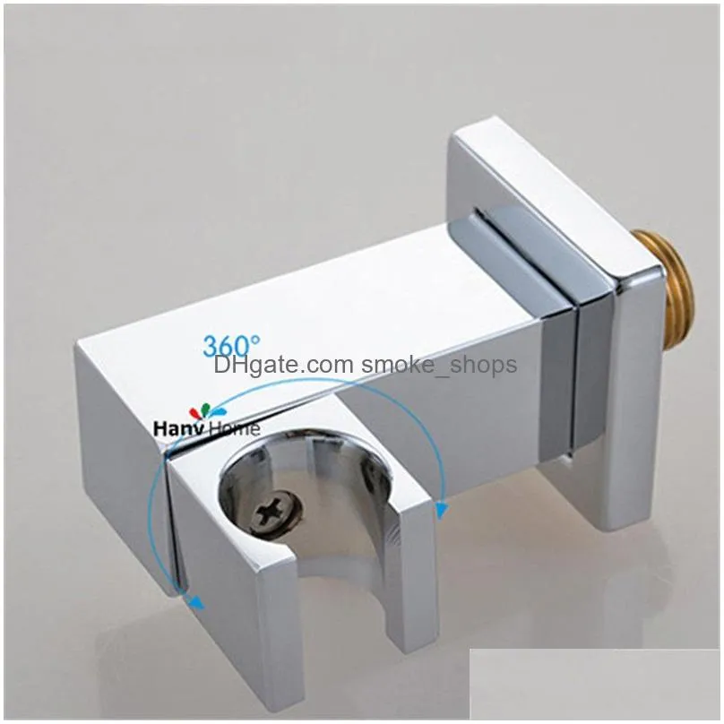 brass wall mounted hand held shower holder shower bracket hose connector wall elbow unit spout water inlet angle valve221z