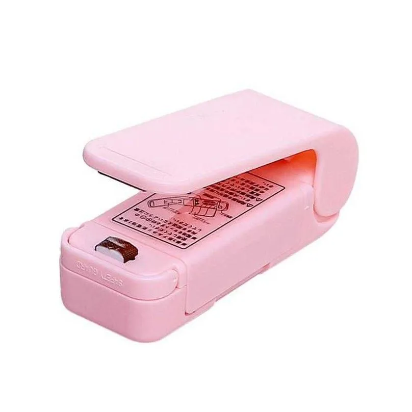 Bag Clips New Portable Bag Heat Sealer Plastic Package Storage Clip Mini Sealing Hine Food Closure Bags Kitchen Tool Drop Delivery Hom Dh87P