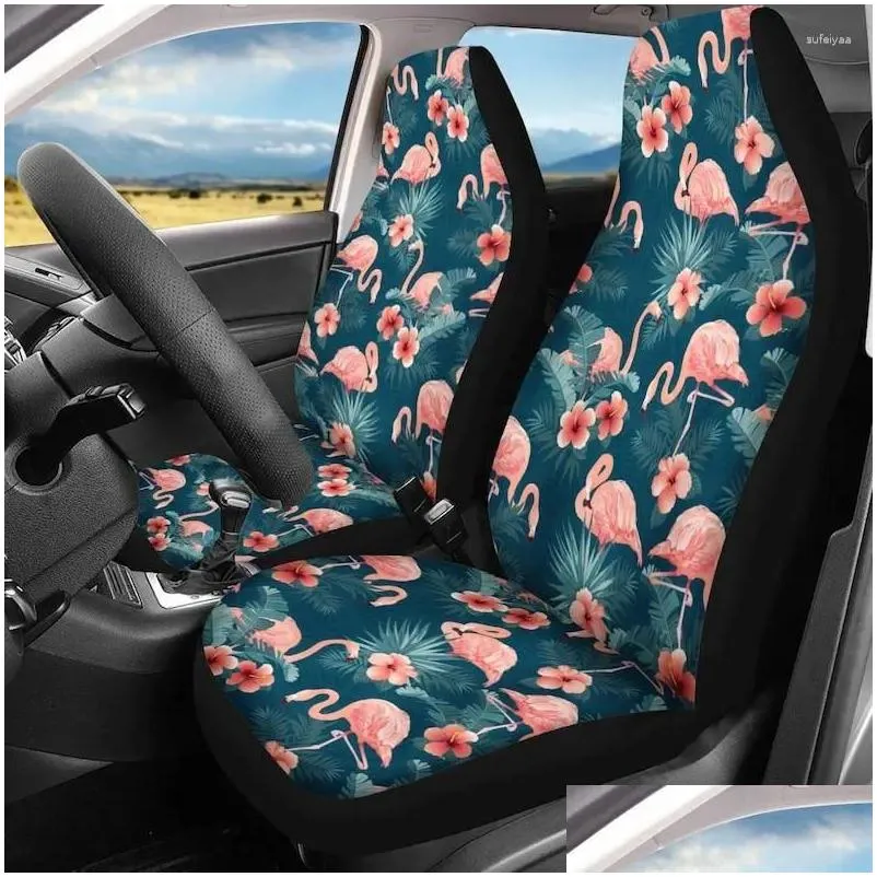 Car Seat Covers Flamingo Cover Set Bench Front Back