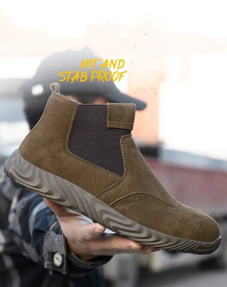 Large Size Outdoor Men's Safety Shoes Work Sneakers Casual man designer shoes Fashion Luxury Style Breathable Men factory item 552