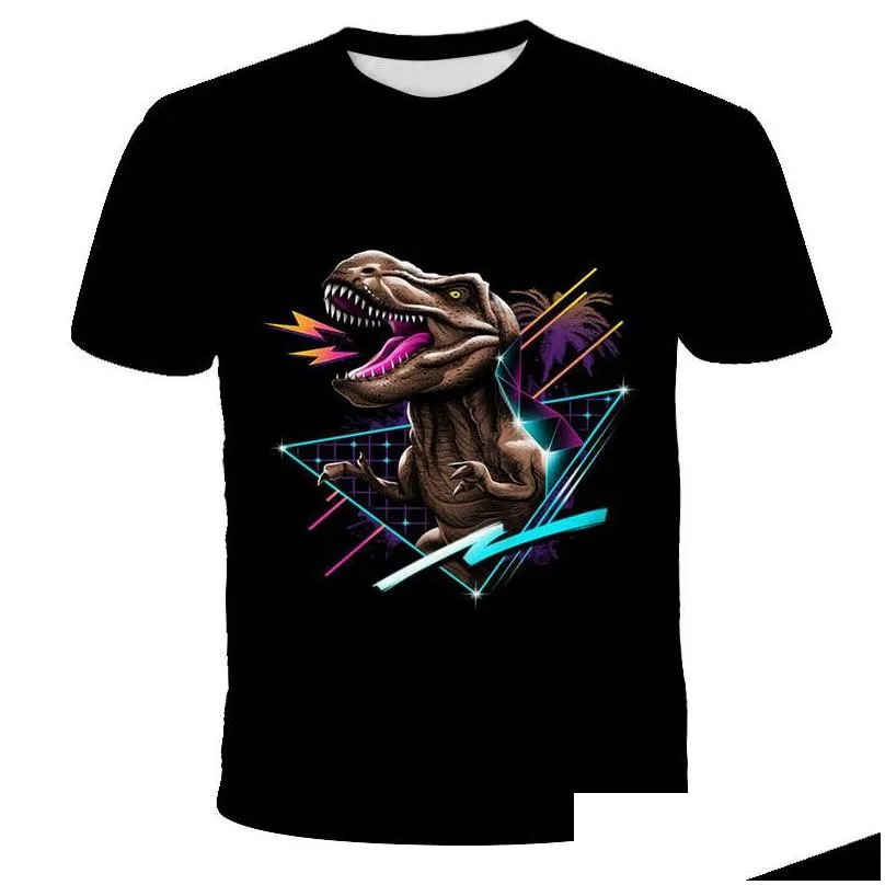 2020 jurassic world fallen kingdom cool dinosaur head 3d print t shirt boys and girls hiphop tee tshirt boy color clothes drop k711