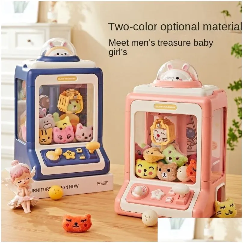 tools workshop diy automatic doll machine kids coin operated play game mini claw catch toy crane machines music for christmas gifts