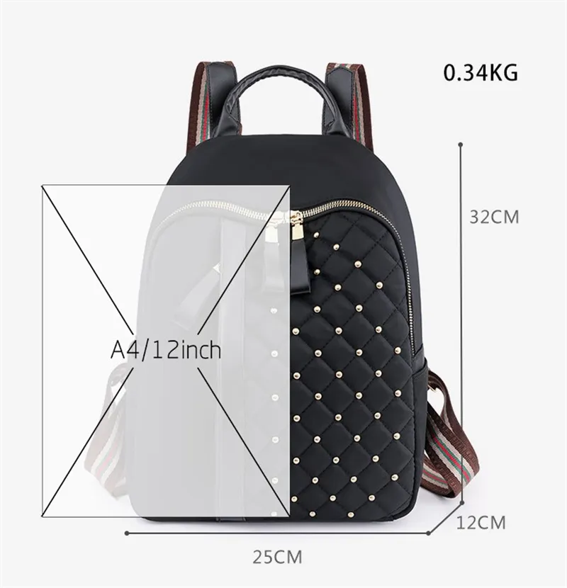 LL-YDPF48 Women Bags Laptop Backpacks Gym Running Outdoor Sports Shoulder Pack Travel Casual Students School Bag Waterproof Rivet