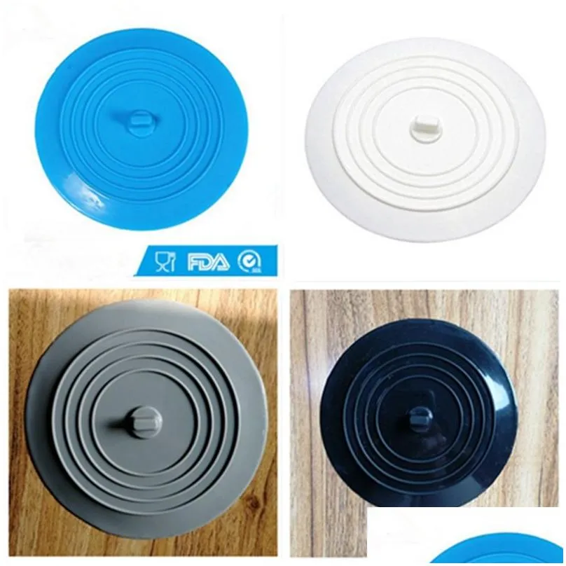 Silicone Sink Plug Drain Stopper Food Grade FDA 15CM Drain Plug Catcher Washroom Kitchen Silicone Supplies VTKY2106