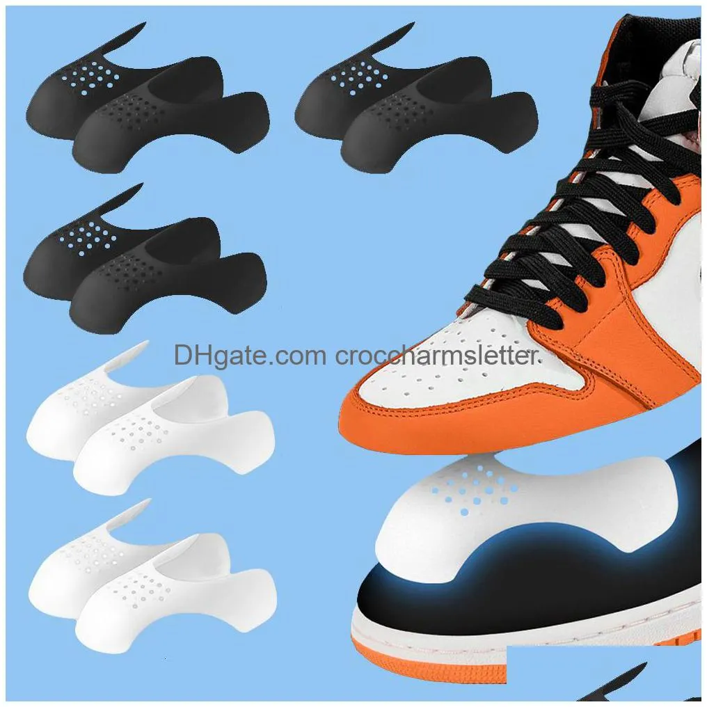 shoe parts accessories 5 pairs anti crease protector for sneakers toe caps support protection basket ball shoes stretcher drop wholesale