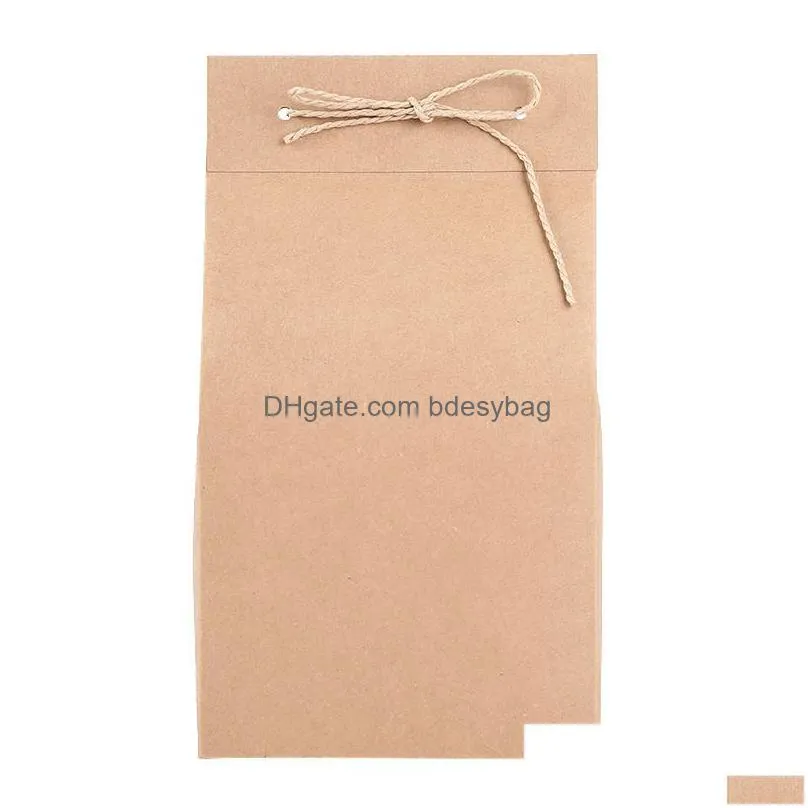 2 styles retro tea box kraft paper packaging box small packaging tea handbag with round window wholesale lx4274