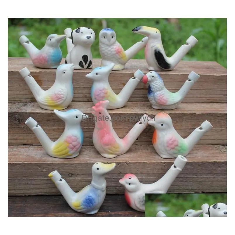 water bird whistle clay bird crafts ceramic glazed bird whistle-peacock birds home decoration office ornaments sn2514