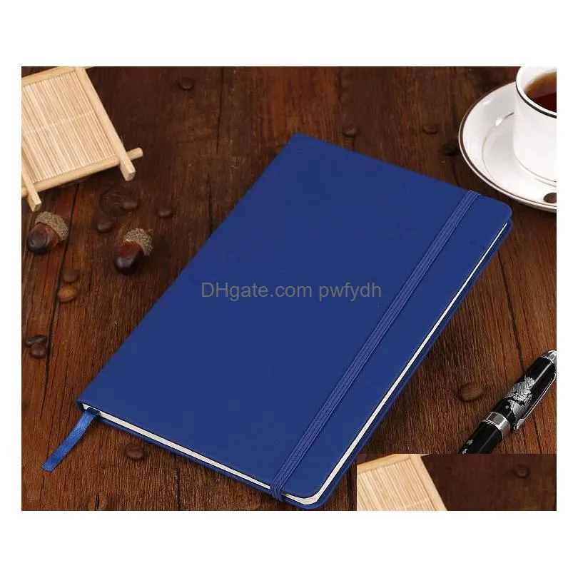 wholesale classic notebook hardcover notebook a5 costom design college ruled pu leather with pocket elastic closure banded 100sheets