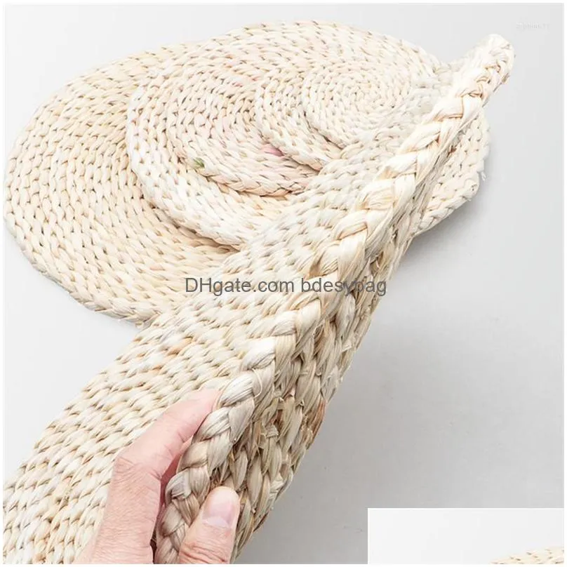 Mats & Pads Table Mats Heat Insation Mat Dining Japanese Rattan Grass Household Pot Corn Fur Woven Coffee Tea Cup Drop Delivery Home G Dhcx0