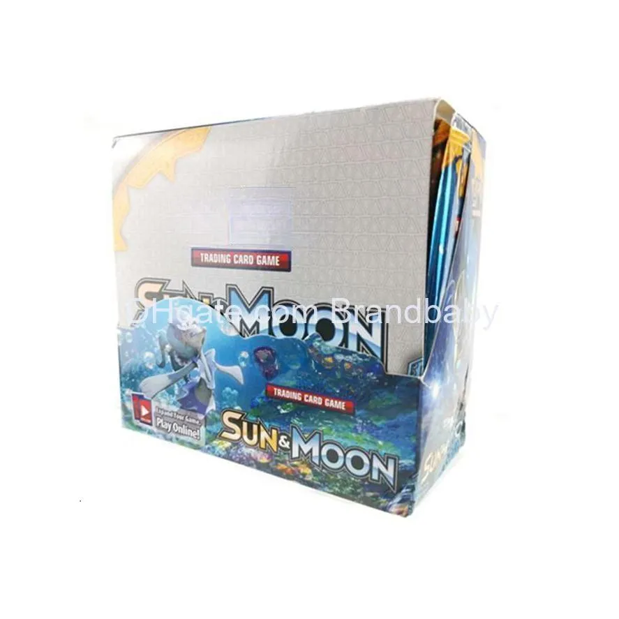 card games 324pcs cards booster box all seriestcg sun moon edition 36 packs per box cards game battle classeur carte child toy