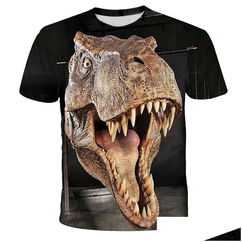 2020 jurassic world fallen kingdom cool dinosaur head 3d print t shirt boys and girls hiphop tee tshirt boy color clothes drop k711