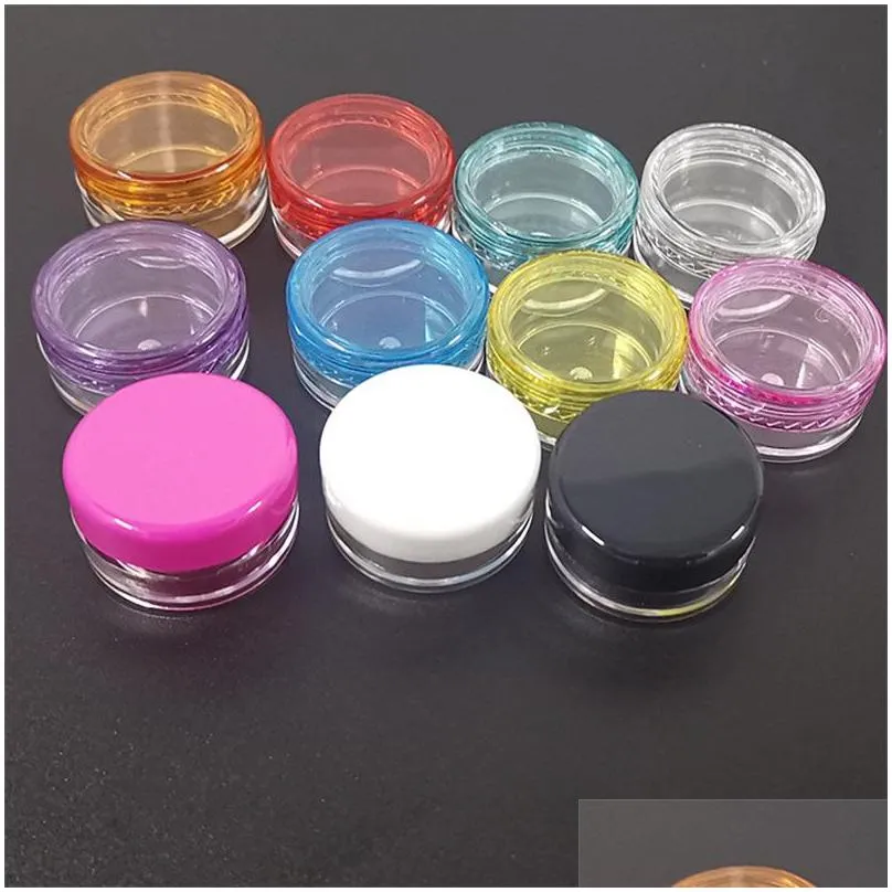 round bottom cosmetic jars empty separate portable container storage eyes face cream plastic box transparent fashion 0 13jl f2