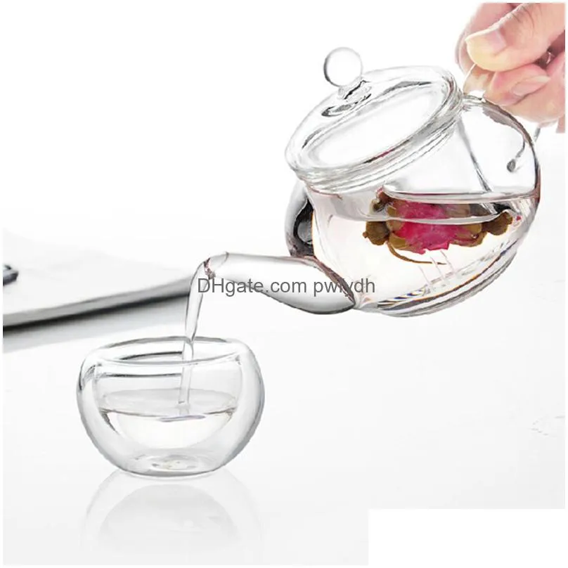 250ml coffee tea sets heat-resistant borosilicate glass teapot inner filter tea kettle kung fu teas bdesports coffee pots