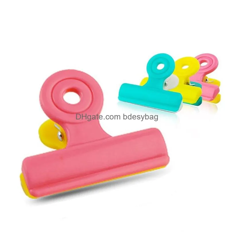 portable plastic bag clips kitchen accessories food clip multipurpose chip bag assorted colors air tight seal grip lx5387