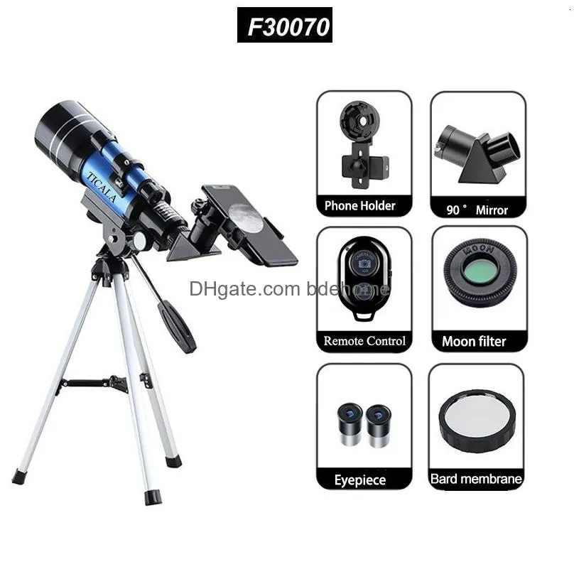 Telescope & Binoculars Telescope Binocars 150 X Powerf Astronomical Zoom Hd Higower Portable Tripod Night Vision Deep Space Star View Dhmtc