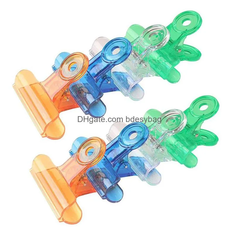 31mm translucent plastic clip bulldog binder paper clamps for home office school supplies for file picture photo food bag lx4637