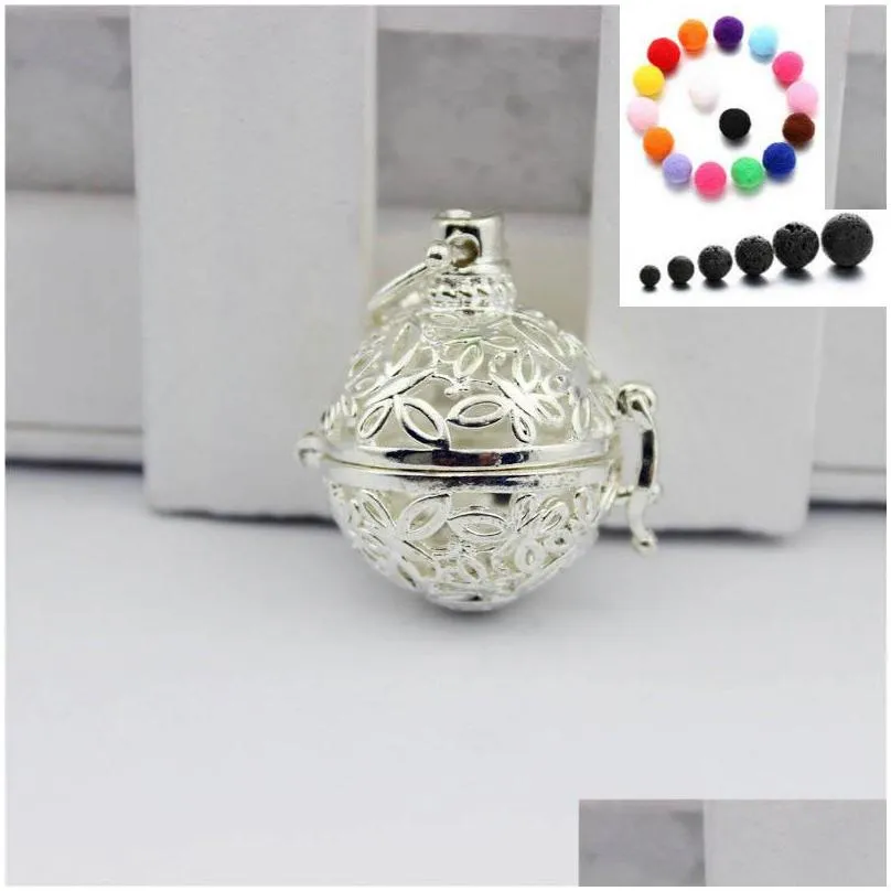 Pendant Necklaces Butterfly Aromatherapy Necklaces Essential Oils Diffuser Pendant Necklace With Lava Stone Fashion Jewelry Drop Deliv Dh2Aq