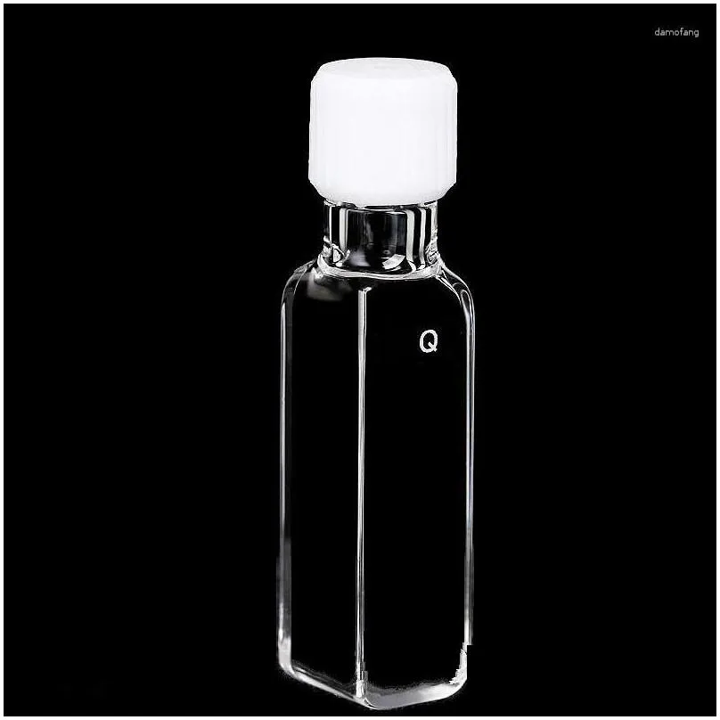 wholesale Quartz Cuvette Fluorescence Sealable Cells 10 10mm Thread GL 14 Screw Cap (Closed) And Silicone Rubber Seal Replace Hellma