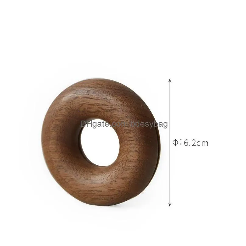 wooden food sealing clip donut shape snack bag sealer coffee bags clamp for home kitchen seal storage keeps food  lx4973