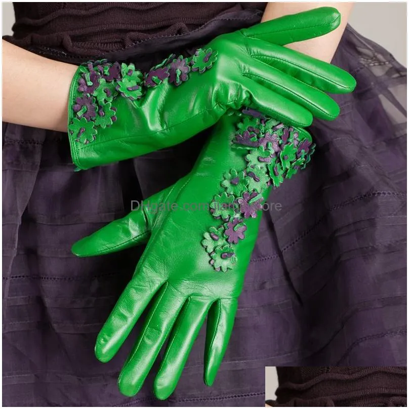 Fingerless Gloves Fashion- High Quality Kursheuel Luxurious Imported Sheepskin Gloves Women Soft Leather Warm Wrist Ku-001 Drop Delive Dh7So