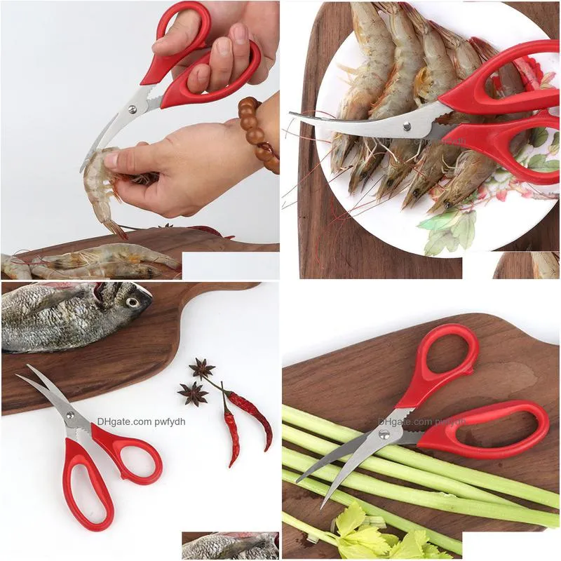  lobster shrimp crab seafood scissors shears snip shells metal material kitchen tool