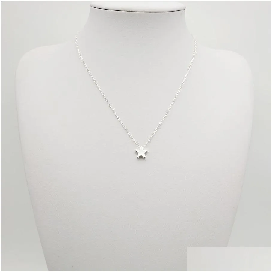 Pendant Necklaces Simple Star Necklace Tiny Necklaces For Women And Girls Pentagram Pendant Jewelry Drop Delivery Jewelry Necklaces Pe Dhcpf