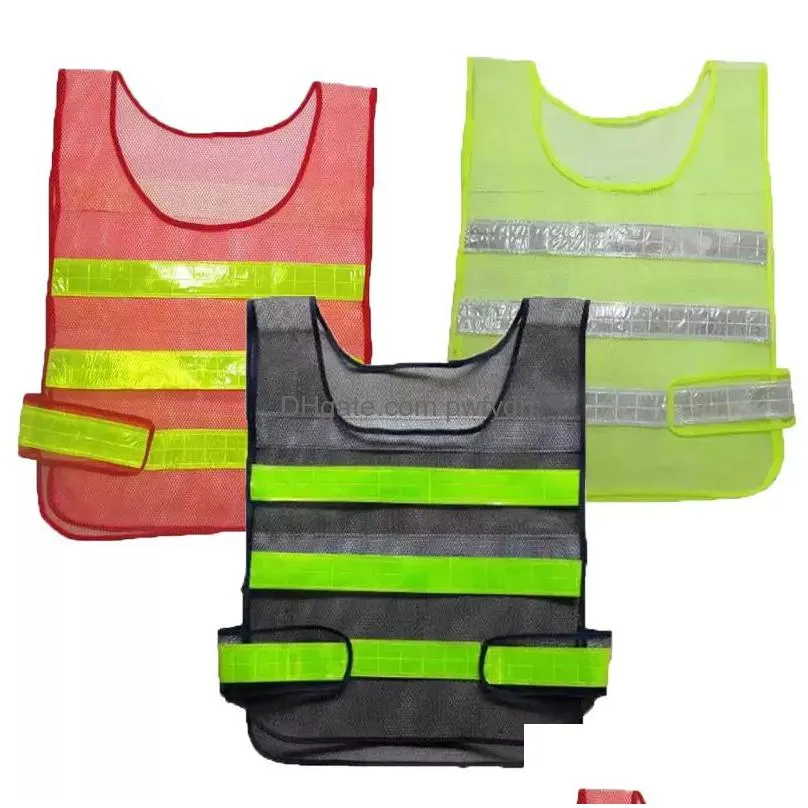 wholesale reflective vest safety clothing hollow grid vests high visibility warning safety working construction traffic