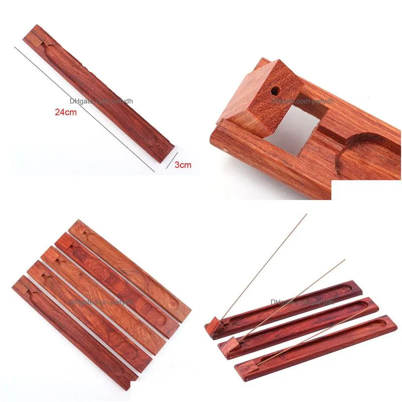 wooden incense stick holder fragrance lamps ash catcher rosewood tray burner holders home decoration censer tools