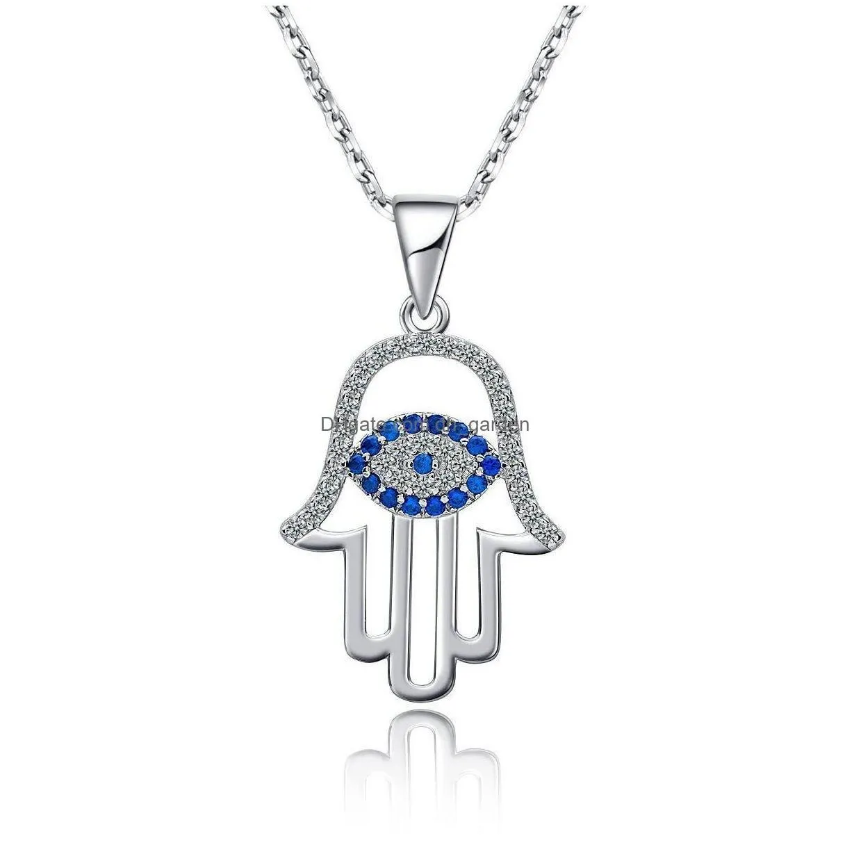 Pendant Necklaces Evil Eye Necklace For Women Turkish Blue Keyring Bracelet Rings Handmade Glasses Charms Greek Mati Hamsa N Dhgarden