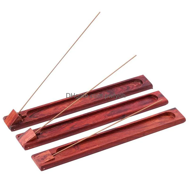 wooden incense stick holder fragrance lamps ash catcher rosewood tray burner holders home decoration censer tools