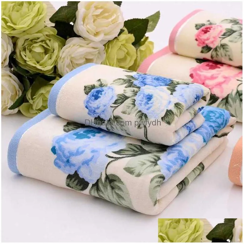 bath towel 2022 brand women peony towel bathroom mens towel 76 x 34cm bath towel 70 x 140cm high quality beach towelhkd230625