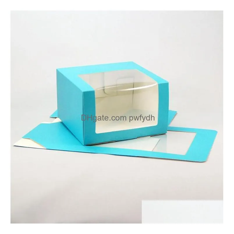wholesale 100pcs paper hat box with pvc window baseball cap beret party hat packing boxes gift packaging box sn3724