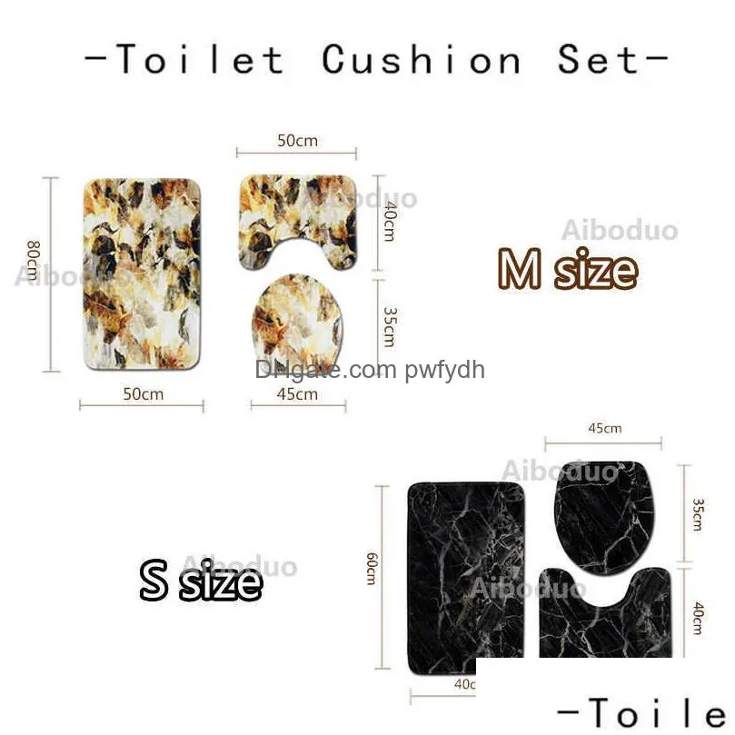 toilet seat covers aiboduo audio cassette s m bathroom carpet 3pcs/set red bat mat tape non slip toilet lid cover set restroom set home