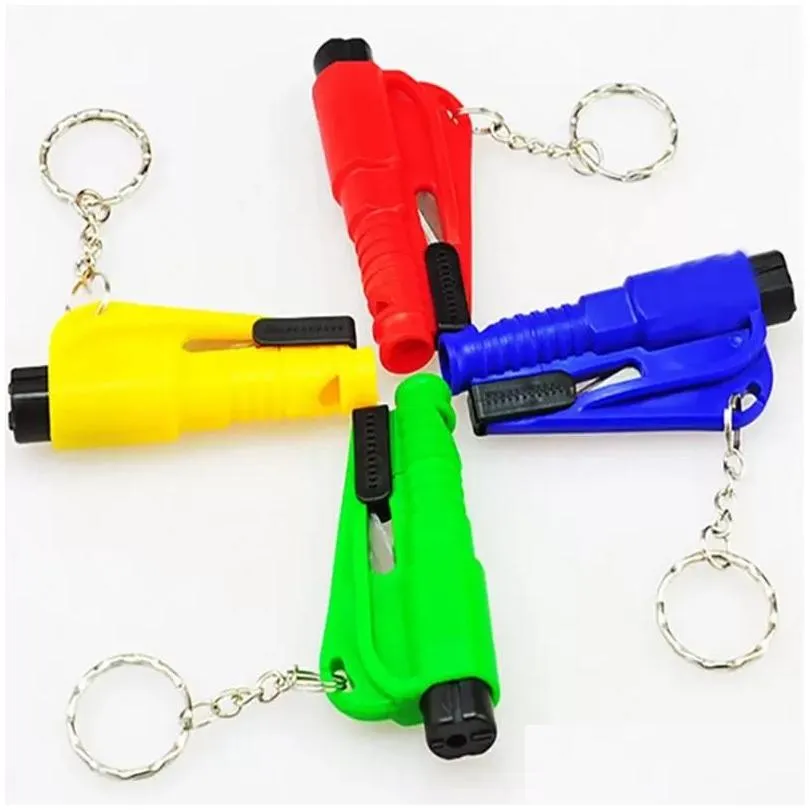 keychain vehicle safety hammer with portable escape hammers window breaker key chain vehicle mounted multifunctional mini lifesaving crusher sos