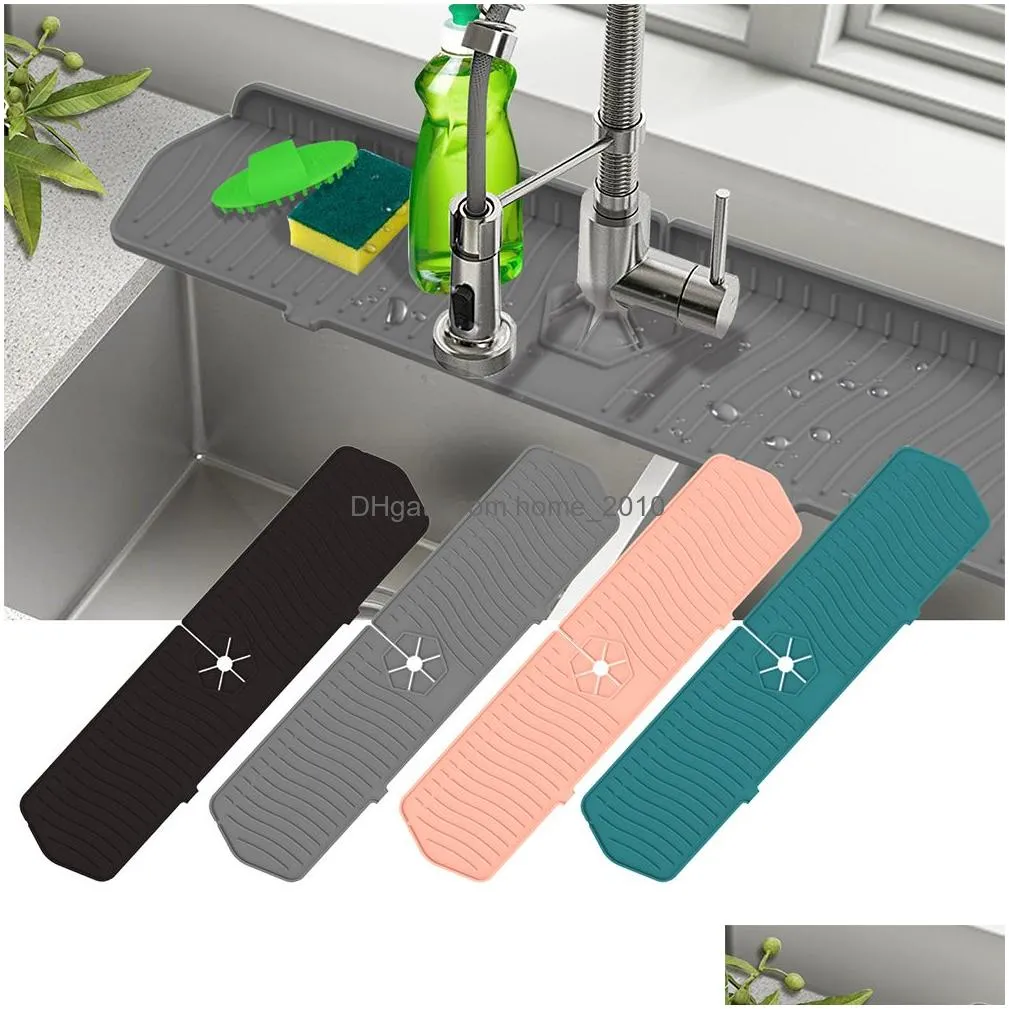 other kitchen tools silicone faucet absorbent mat sink splash guard drying pads for bathroom catcher s trays 221208