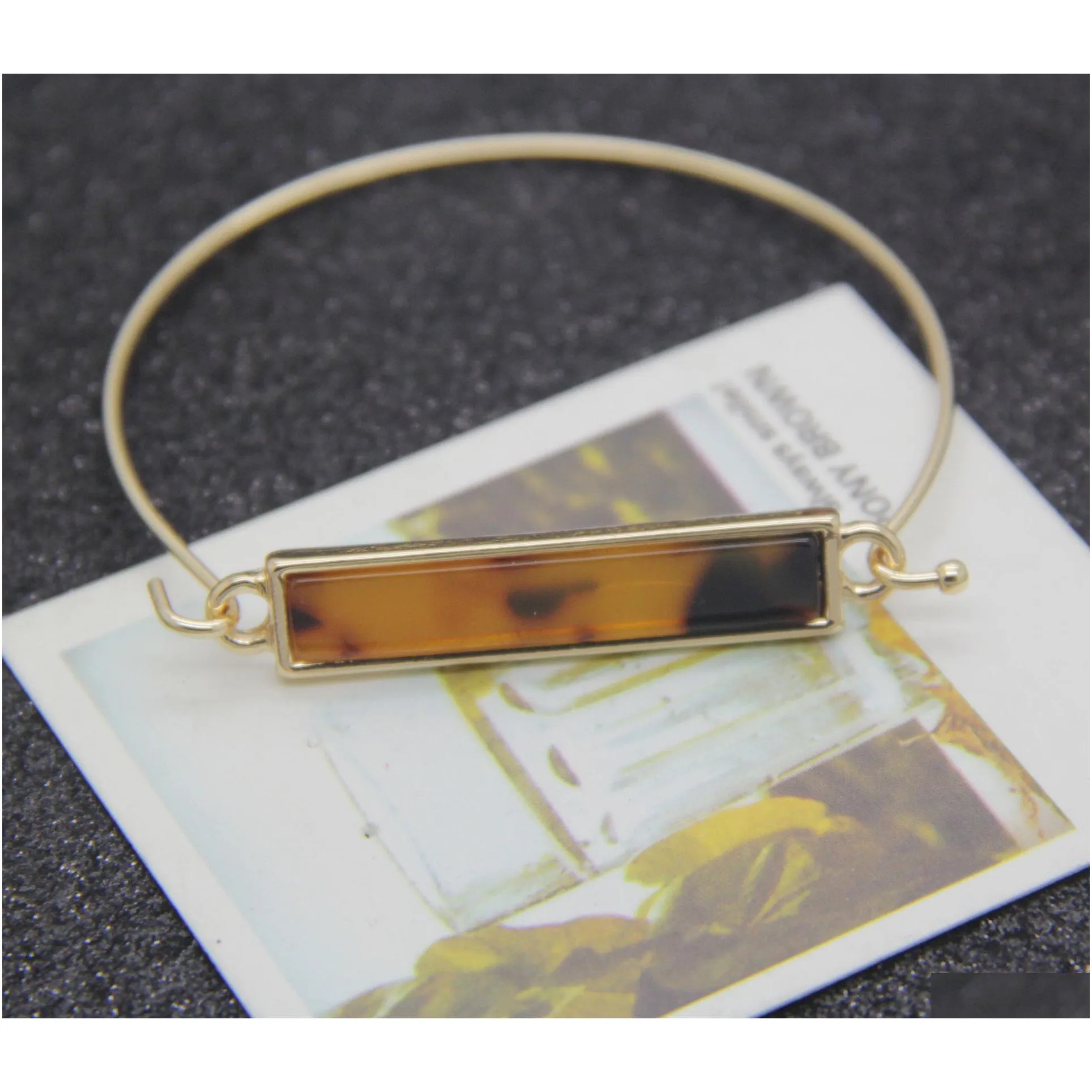 Bangle Natural Crystal Cuff Bangle Bracelets For Women Mticolor Healing Gemstone Bracelet Fashion Jewelry Drop Delivery Jewelry Bracel Dhnk8