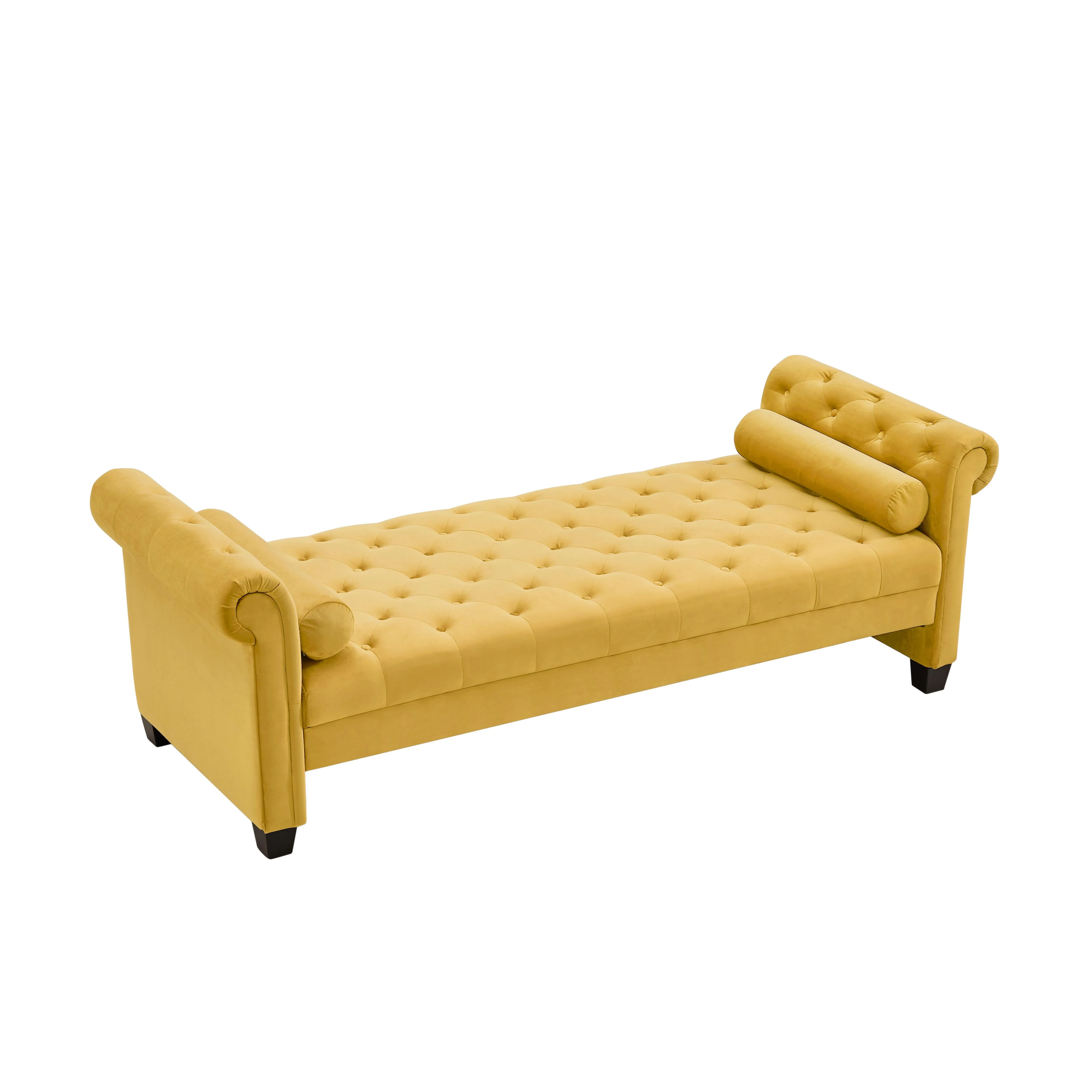 Rectangular Large Sofa Stool,Yellow
